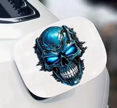LED BLUE FIRE SKULL DEAD MARINE FIRE SOLDIER GHOST RIDER 4” VINYL STICKER DECAL