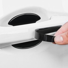 8Pcs Glossy Black Car Door Handle Bowl Anti-scratch Sticker Protector Cover