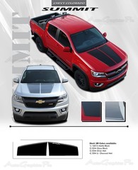 Hood Vinyl Graphics Kit 3M Racing Decals Stripe SUMMIT 2015-2022 Chevy Colorado