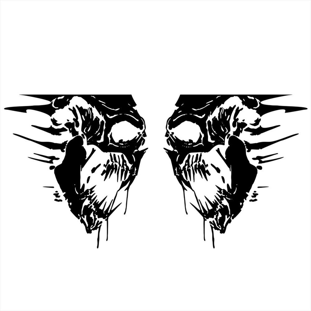Skull Tailgate Graphic Decal Sticker Both Side Vinyl Trim DIY For Car Hood Side