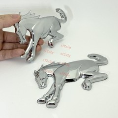 2pcs Silver for 2020-2022 Rear 3D Bucking Horse Tailgate 3D New Ornaments