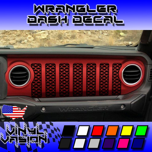 Dashboard Grill Honeycomb Decal Vinyl Dash Sticker For Jeep Wrangler JL 2018-20