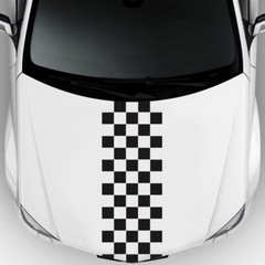 Vinyl Racing Stripe Decal Bumper Checker Sticker Trim For Car Pickup SUV Hood