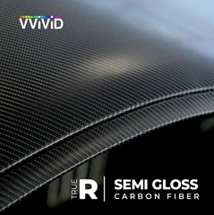 VViViD® Black True R Carbon Fiber Vinyl Wrap Roll with Air 10ft x 5ft,