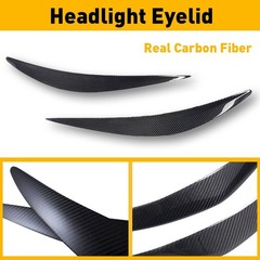 1/2set Headlight Carbon Real Fiber Eyebrows Eye Lid Trim Fit Cover Infiniti Q50