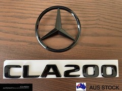 Gloss Black CLA200 logo Replacement Decal Badge Sticker For Mercedes W117 C117