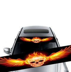 1pcs Car Windshield Sunshade 3D Vinyl Sticker Auto Front Rear Decorative Decal