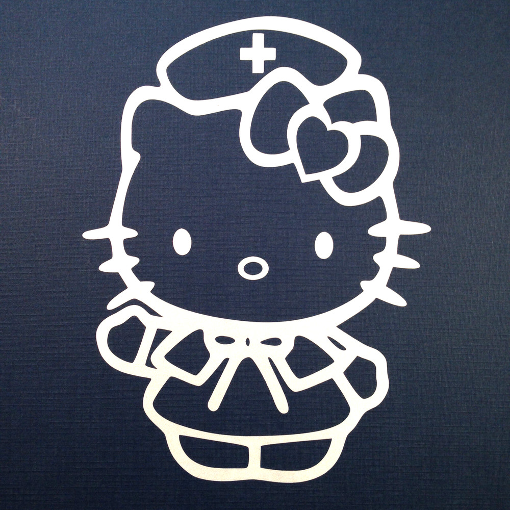 Hello Kitty Nurse ( 5″ x 6″ ) Car Sticker For Window / LapTop / iPad Stick St-13
