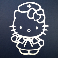 Hello Kitty Nurse ( 5″ x 6″ ) Car Sticker For Window / LapTop / iPad Stick St-13