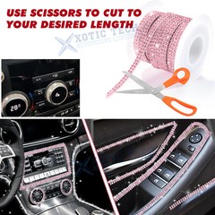 Diamond Trim Molding Strip Car Door Window Bumper Side Decor Protector 16.4ft