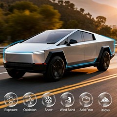 Cybertruck DIY PPF Paint Protection Film Wrap Color Change Gloss Rose Gold