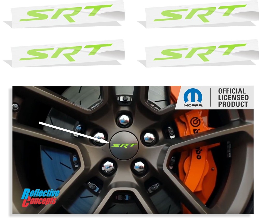 SRT Center Cap Overlay Decals – Charger, Challenger, Grand Cherokee, Durango