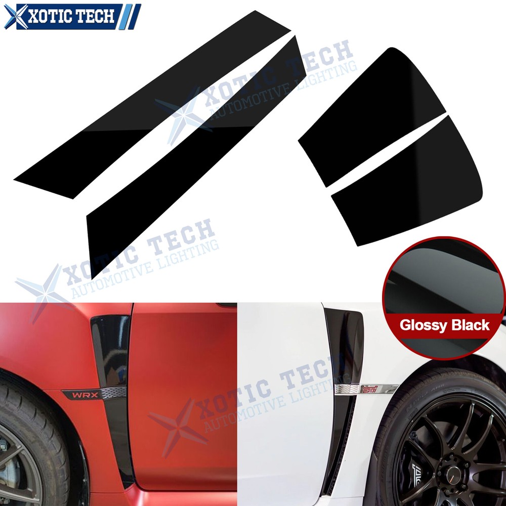 Black Front Fender Upper & Lower Air Vent Sticker for Subaru WRX STI 2015-2021
