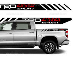 TRD 4X4 Sport Decals Vinyl Fit Toyota Tundra Tacoma Sticker Bedside 4X4red
