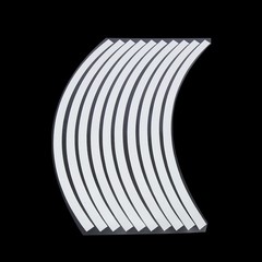 20pcs Fit for 20″ Wheel Motorbike Wheel Rim Sticker Reflective Strips Silver
