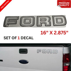 TAILGATE DECAL fits 1992-1996 OBS Ford F150. F250, F350 Silver/Black TOP QUALITY