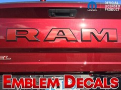 RAM 1500 Tailgate Emblem Decals 2025 Big Horn