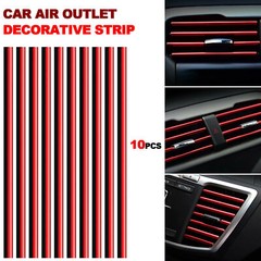10X Car Truck Air Conditioner Outlet Vent Decoration Strip Interior Accessories
