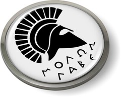 MOLON LABE 3D Domed Emblem Badge Car Sticker METAL Chrome Bezel ROUND 3 3/8″