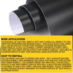 Premium Matte Flat Black Vinyl Wrap Film Sticker Decal Air Release Bubble Free