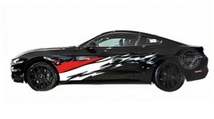 Graphics Distorted Stripe Decal For Ford Mustang Car Side Door Vinyl Stickers