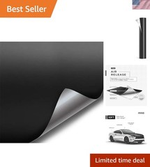10ft x 5ft Matte Black Adhesive Film – Easy DIY Car Wrap with Air Release