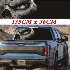 135x36cm Tint Graphic Vinyl Skull Decal for Car Pickup Rear Window Decor Sticker