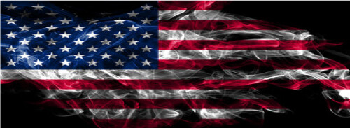 American Flag Smoke Bike Scooter Motorcycle Car Wrap Decal Vinyl Graphic Grunge