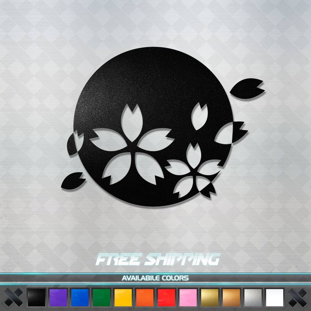 Rising Sun Cherry Blossom Vinyl Decal Sticker – JDM Car Window Japan Sakura
