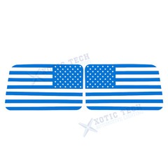 Blue Rear Side Window American Flag Decal For Jeep Wrangler JL JLU 2018+ 4-Door