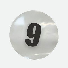 Pair of 12″ Magnetic Race Car Number 9 Circular Magnet
