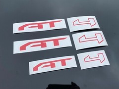 2021 2022 GMC Canyon AT4 Door Tailgate Emblem Overlay Decals Set Red