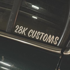 28K CUSTOMS Classic Style Window Sticker Vinyl Decal for Cars Trucks