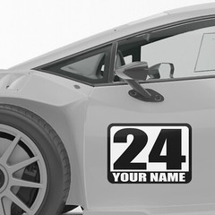 2 pcs Magnet Racing Number – Custom Track Day Autocross Car Door Magnetic Decal