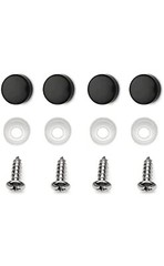 Tactical American Flag License Plate Matte Black USA Aluminum With Screws & Caps