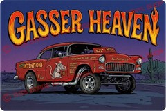 Gasser Heaven Kool 55 Chevy Gasser 70’s hot rod, NHRA, drag racing decal sticker