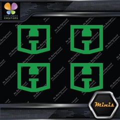 Compatible Hart Tools H Logo Only Pack of 4 MINI SIZE Decals Stickers Vinyl