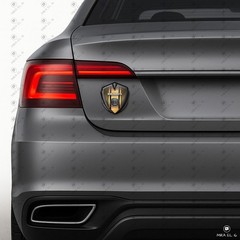 Brabus 3D metal shield emblem sticker car for fender hood