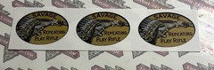 Savage Repeating Play Rifle Decals For Stock Vinyl 2″ 3 for 1 reproduction