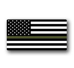 Blue Line Flag 5″ Wide – Red, Green, Gray – Police, Fire, Military Sticker
