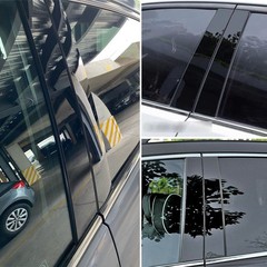 4/8x Gloss Black Pillar Post for Cadillac Escalade 07-14 Door Trim Piano Cover A