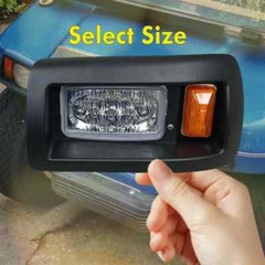 Faux Halogen Look Rectangle Headlight Stickers for Stock, Derby, Race, RC Cars