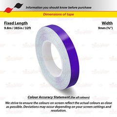PURPLE-BLUE 3/8″ 9mm Roll PIN STRIPE Car Striping Line TAPE Decal Vinyl Sticker