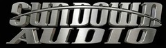 STAINLESS STEEL look Sundown Audio 4 inch wide automotive sound decal sticker