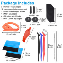 20 PCS Window Tint Tools Kit Car Auto Film Tinting Scraper Squeegee Installation