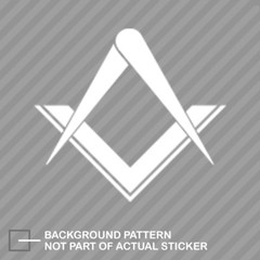 Freemasonry Sticker Decal Vinyl Freemasons Masonic Square Compass