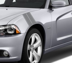 Dual 7″ Wide Fender Stripe Hash Mark Decal Universal Fit 22″ Long for both sides