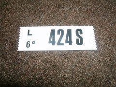 1969 FORD MUSTANG 428SCJ ENGINE CODE DECAL 424S EARLY P