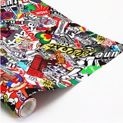 Panda Cartoon Hellaflush Graffiti Bomb Vinyl Wrap Sheet Decal Sticker 20″ X 60″