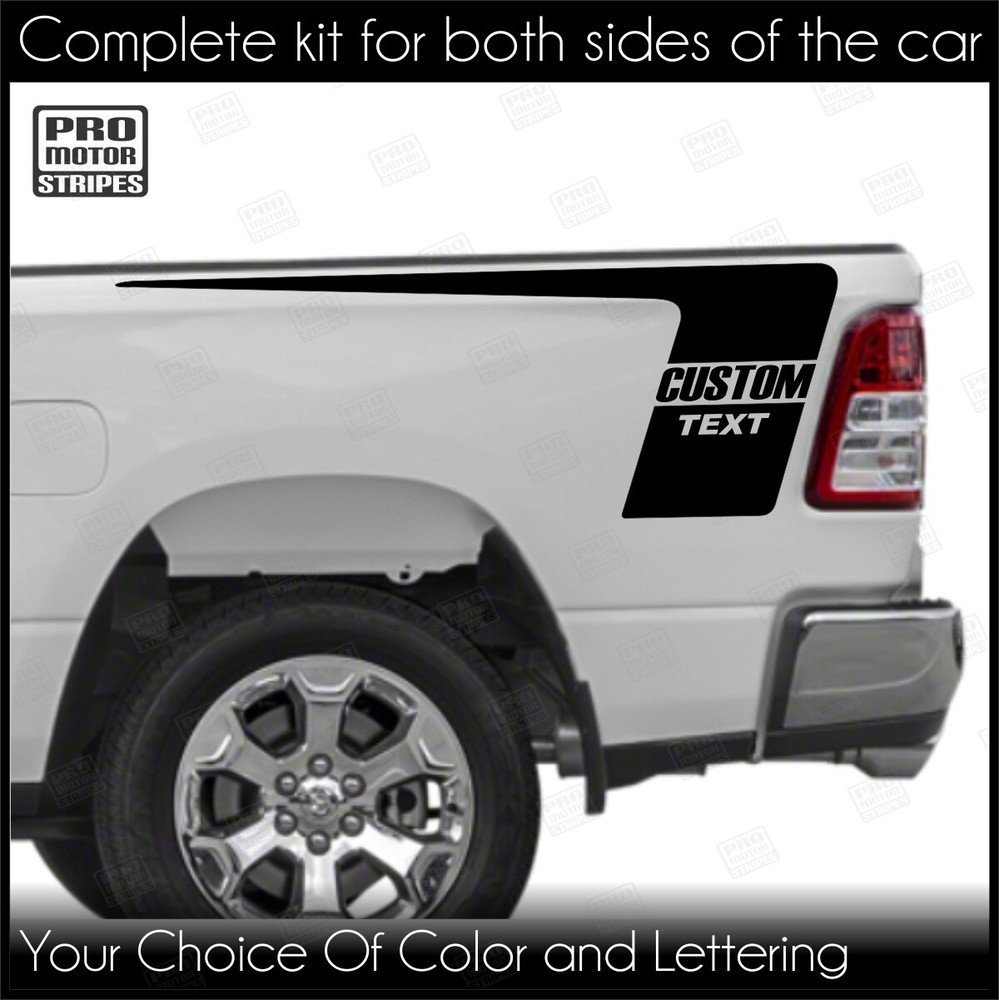 Dodge RAM 1500 2500 3500 Bed Box Side Accent Tail Decals Stripes (Choose Color)